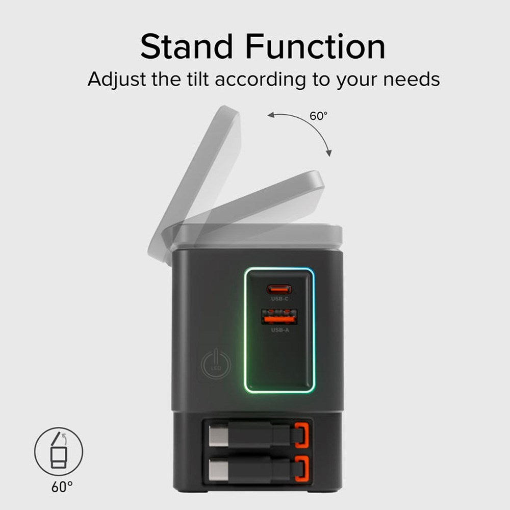 SBS 6-i-1 Trådløs Opladningsdock - MagSafe Kompatibel - Sort