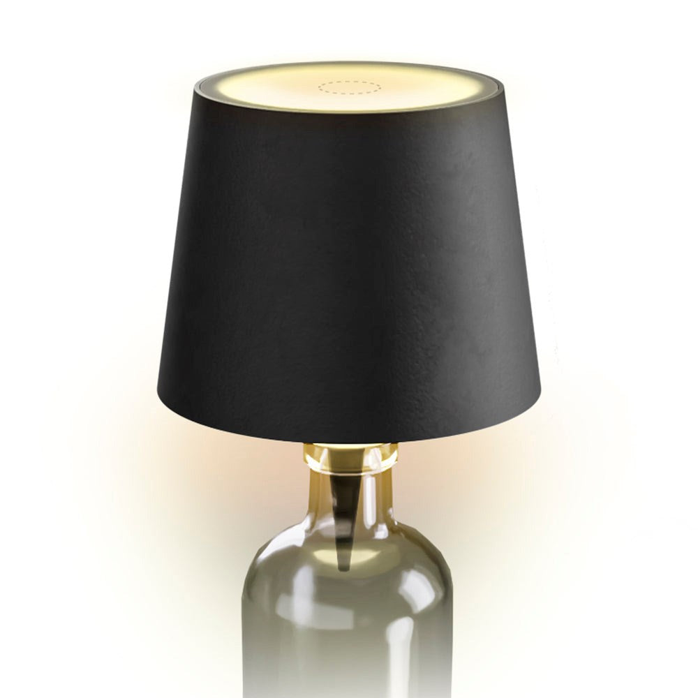 SBS Genopladelig LED Bordlampe - Lampeskærm - Sort