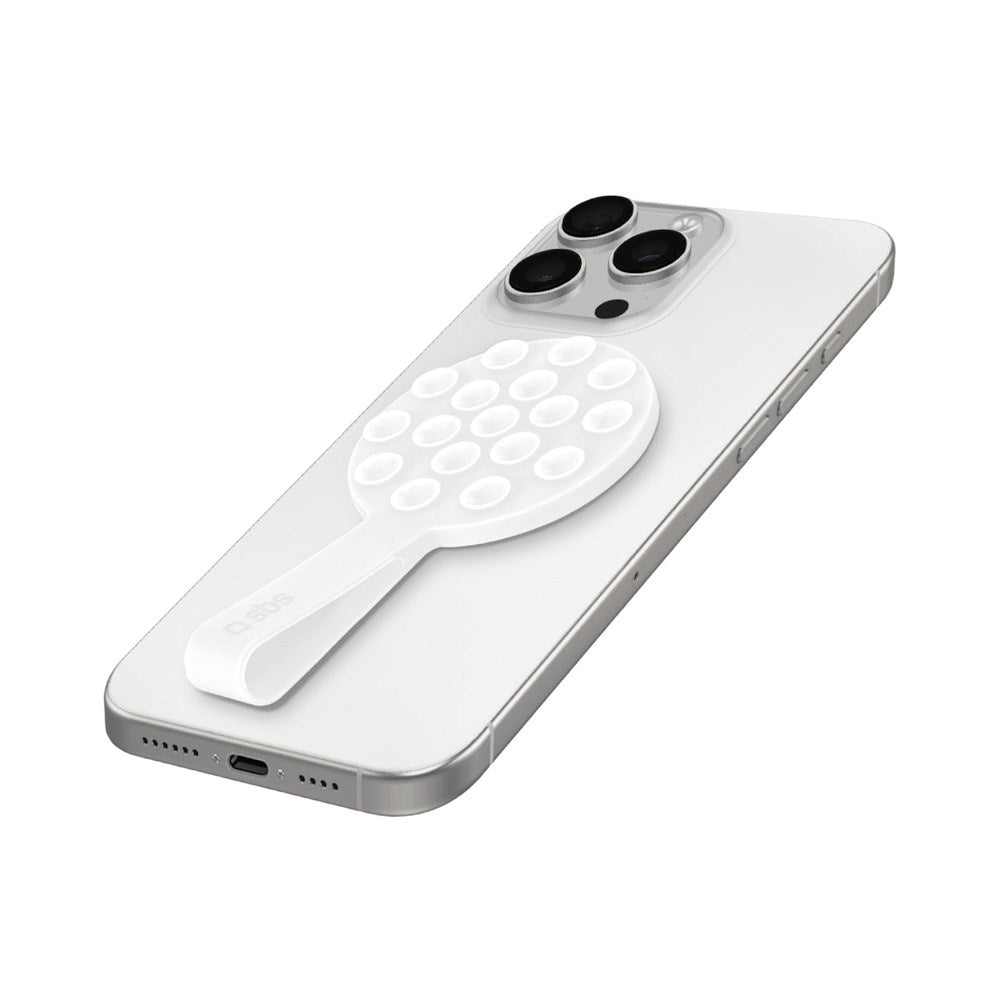 SBS Silikone Sugekop Mobilholder - MagSafe Kompatibel - Hvid