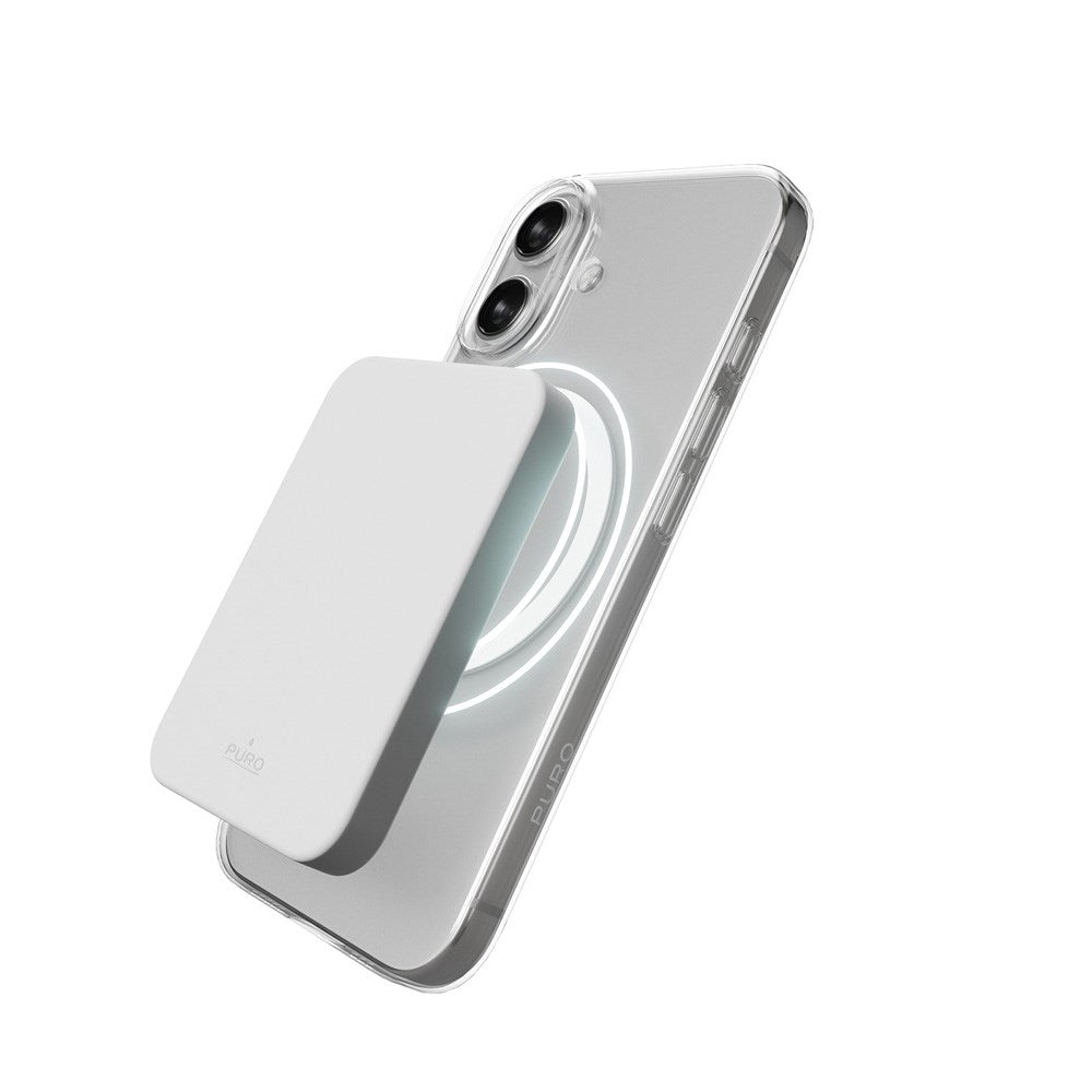 iPhone 17 PURO LITE MAG Hybrid Cover - MagSafe Kompatibel - Gennemsigtig / Hvid