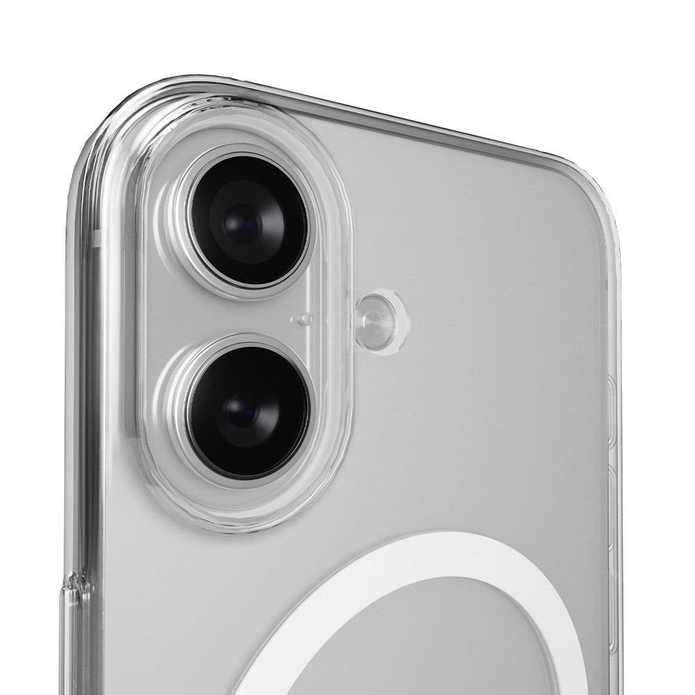 iPhone 17 PURO LITE MAG Hybrid Cover - MagSafe Kompatibel - Gennemsigtig / Hvid