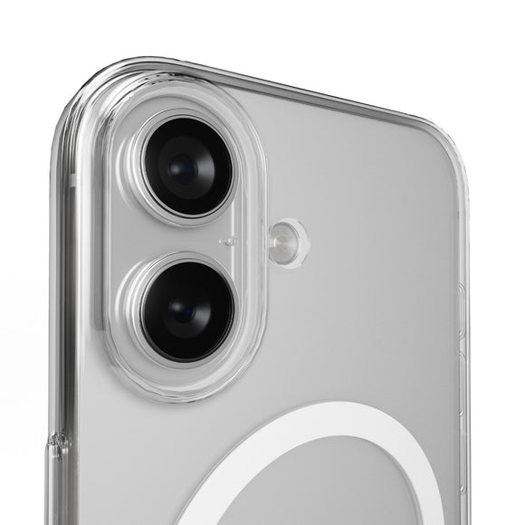 iPhone 17 PURO LITE MAG Hybrid Cover - MagSafe Kompatibel - Gennemsigtig / Hvid