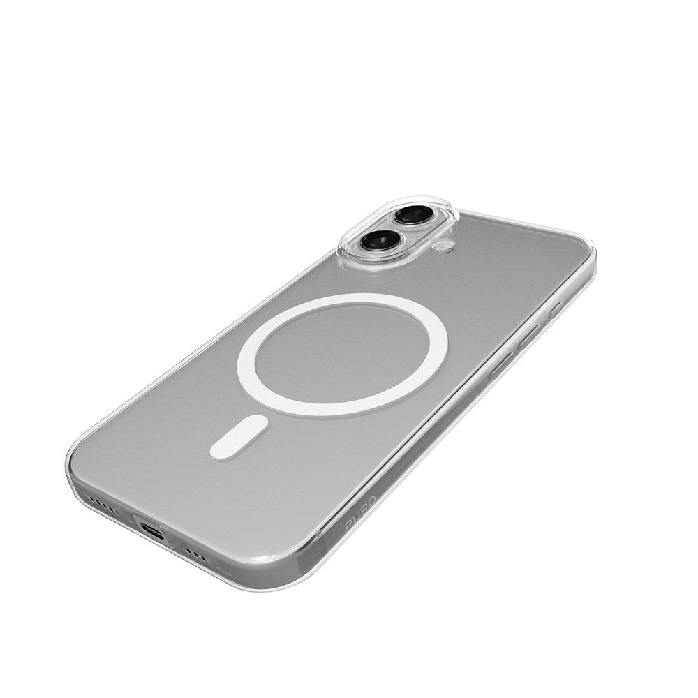iPhone 17 PURO LITE MAG Hybrid Cover - MagSafe Kompatibel - Gennemsigtig / Hvid