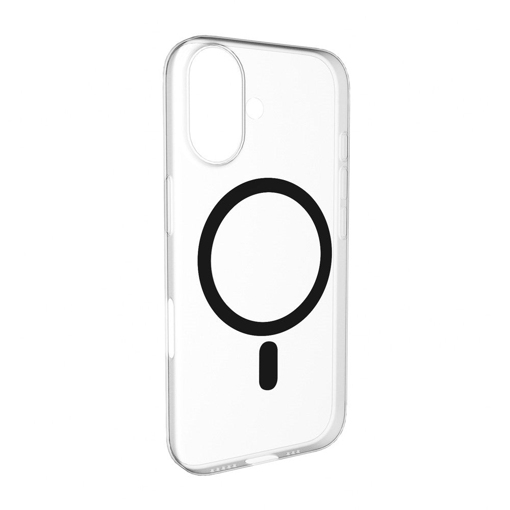 iPhone 17 PURO LITE MAG Hybrid Cover - MagSafe Kompatibel - Gennemsigtig / Sort