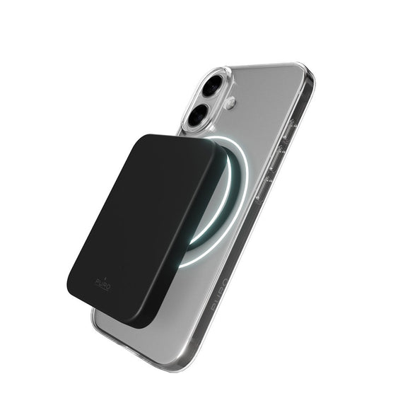 iPhone 17 PURO LITE MAG Hybrid Cover - MagSafe Kompatibel - Gennemsigtig / Sort