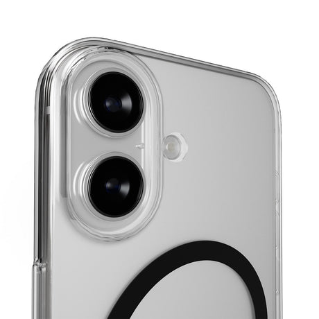 iPhone 17 PURO LITE MAG Hybrid Cover - MagSafe Kompatibel - Gennemsigtig / Sort