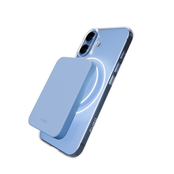 iPhone 17 PURO LITE MAG Hybrid Cover - MagSafe Kompatibel - Gennemsigtig / Blå