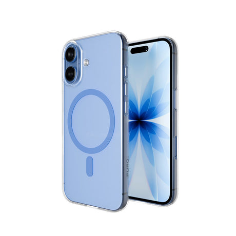 iPhone 17 PURO LITE MAG Hybrid Cover - MagSafe Kompatibel - Gennemsigtig / Blå