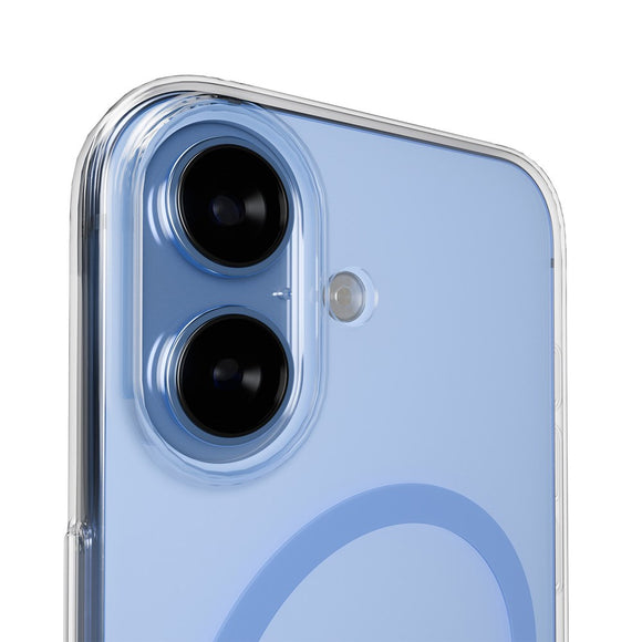 iPhone 17 PURO LITE MAG Hybrid Cover - MagSafe Kompatibel - Gennemsigtig / Blå