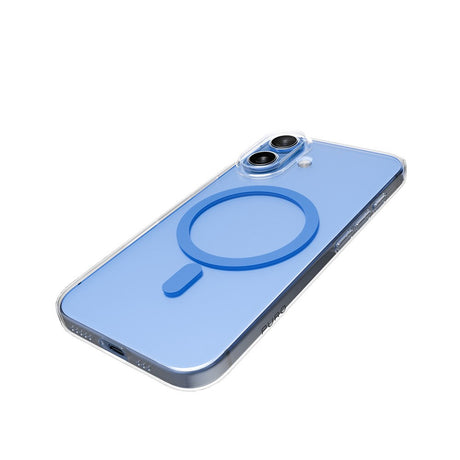 iPhone 17 PURO LITE MAG Hybrid Cover - MagSafe Kompatibel - Gennemsigtig / Blå