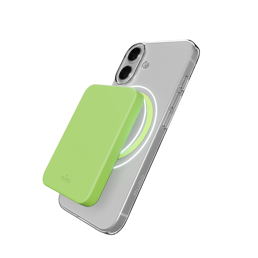 iPhone 17 PURO LITE MAG Hybrid Cover - MagSafe Kompatibel - Gennemsigtig / Grøn