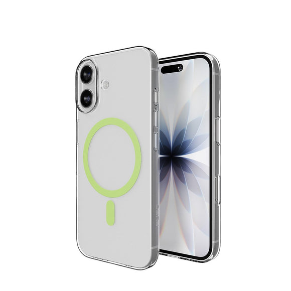 iPhone 17 PURO LITE MAG Hybrid Cover - MagSafe Kompatibel - Gennemsigtig / Grøn