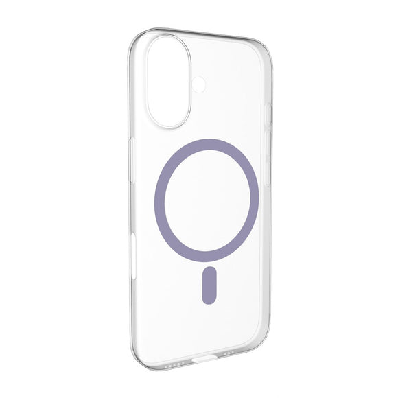 iPhone 17 PURO LITE MAG Hybrid Cover - MagSafe Kompatibel - Gennemsigtig / Lilla