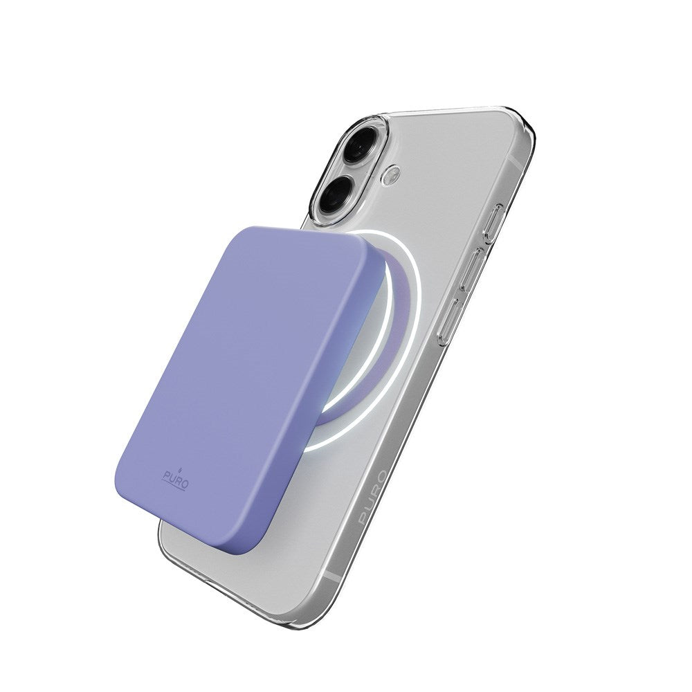 iPhone 17 PURO LITE MAG Hybrid Cover - MagSafe Kompatibel - Gennemsigtig / Lilla