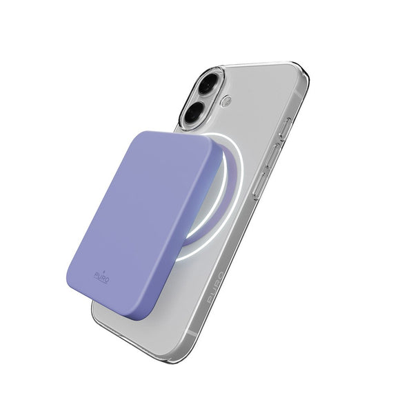 iPhone 17 PURO LITE MAG Hybrid Cover - MagSafe Kompatibel - Gennemsigtig / Lilla