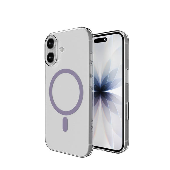 iPhone 17 PURO LITE MAG Hybrid Cover - MagSafe Kompatibel - Gennemsigtig / Lilla