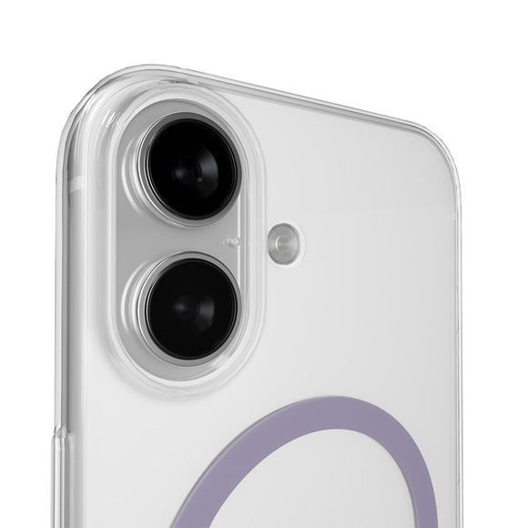 iPhone 17 PURO LITE MAG Hybrid Cover - MagSafe Kompatibel - Gennemsigtig / Lilla