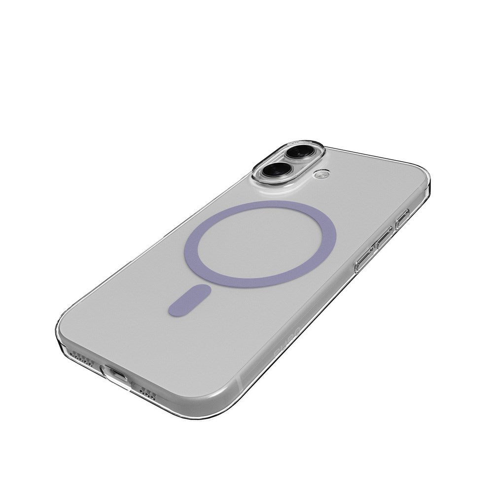 iPhone 17 PURO LITE MAG Hybrid Cover - MagSafe Kompatibel - Gennemsigtig / Lilla