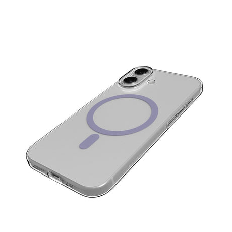 iPhone 17 PURO LITE MAG Hybrid Cover - MagSafe Kompatibel - Gennemsigtig / Lilla