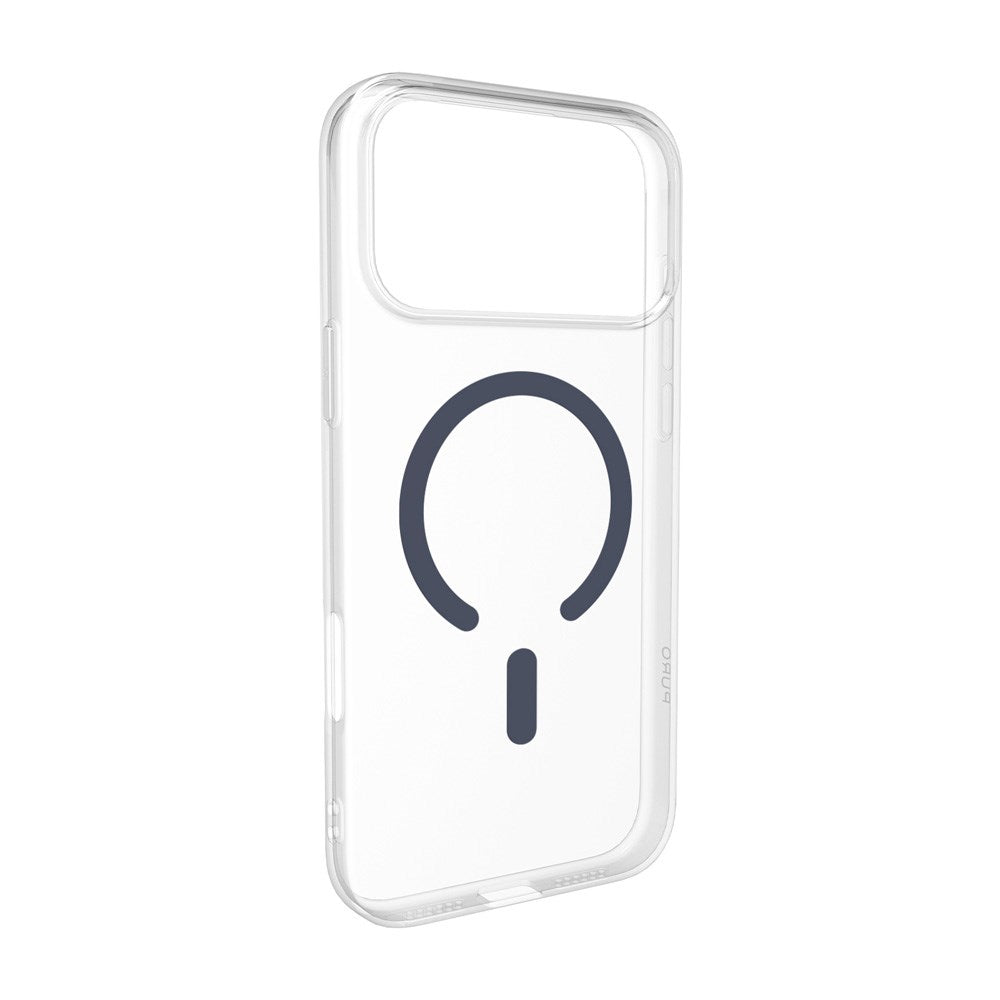 iPhone 17 Pro Max PURO LITE MAG Hybrid Cover - MagSafe Kompatibel - Gennemsigtig / Blå