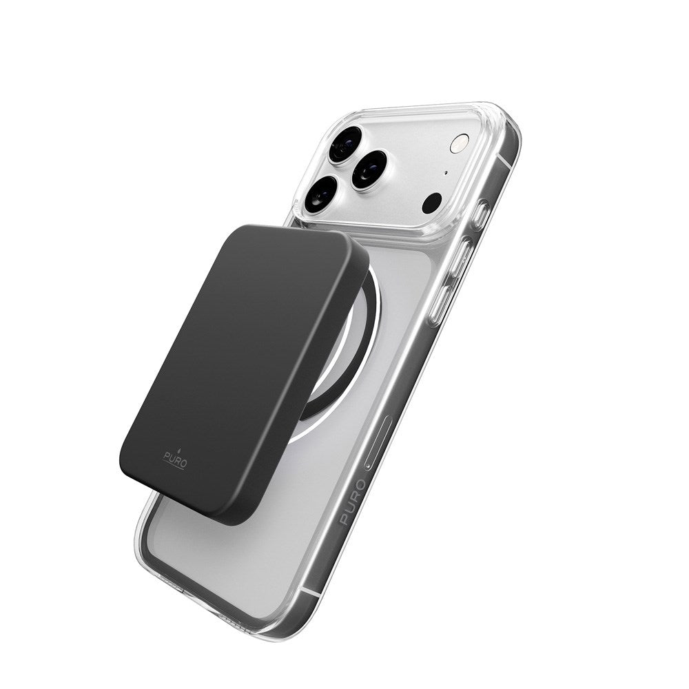 iPhone 17 Pro PURO LITE MAG Hybrid Cover - MagSafe Kompatibel - Gennemsigtig / Grå