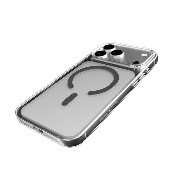 iPhone 17 Pro Max PURO LITE MAG Hybrid Cover - MagSafe Kompatibel - Gennemsigtig / Grå