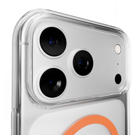 iPhone 17 Pro PURO LITE MAG Hybrid Cover - MagSafe Kompatibel - Gennemsigtig / Orange