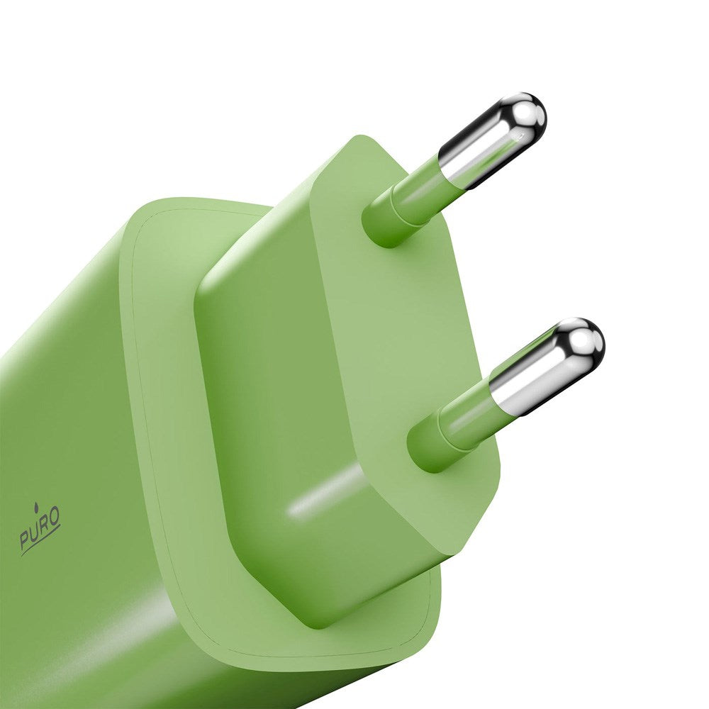 Puro Pro Lite Vægoplader 30W m. 1 x USB-C & Power Delivery - Grøn