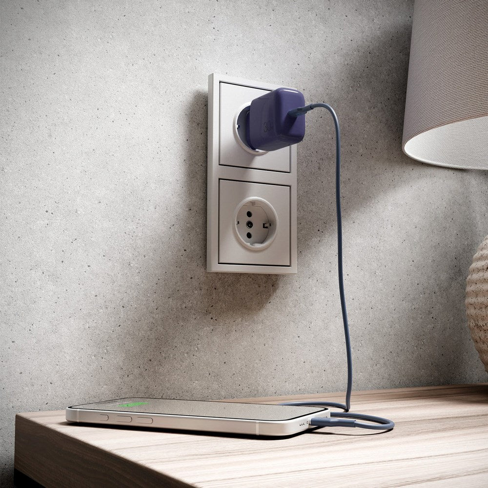 Puro Pro Lite Vægoplader 30W m. 1 x USB-C & Power Delivery - Mørkeblå