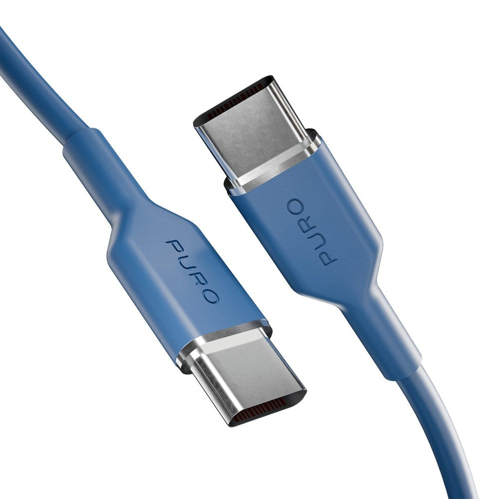 Puro ICON USB-C til USB-C Kabel m. 25W - 1.5m - Blå