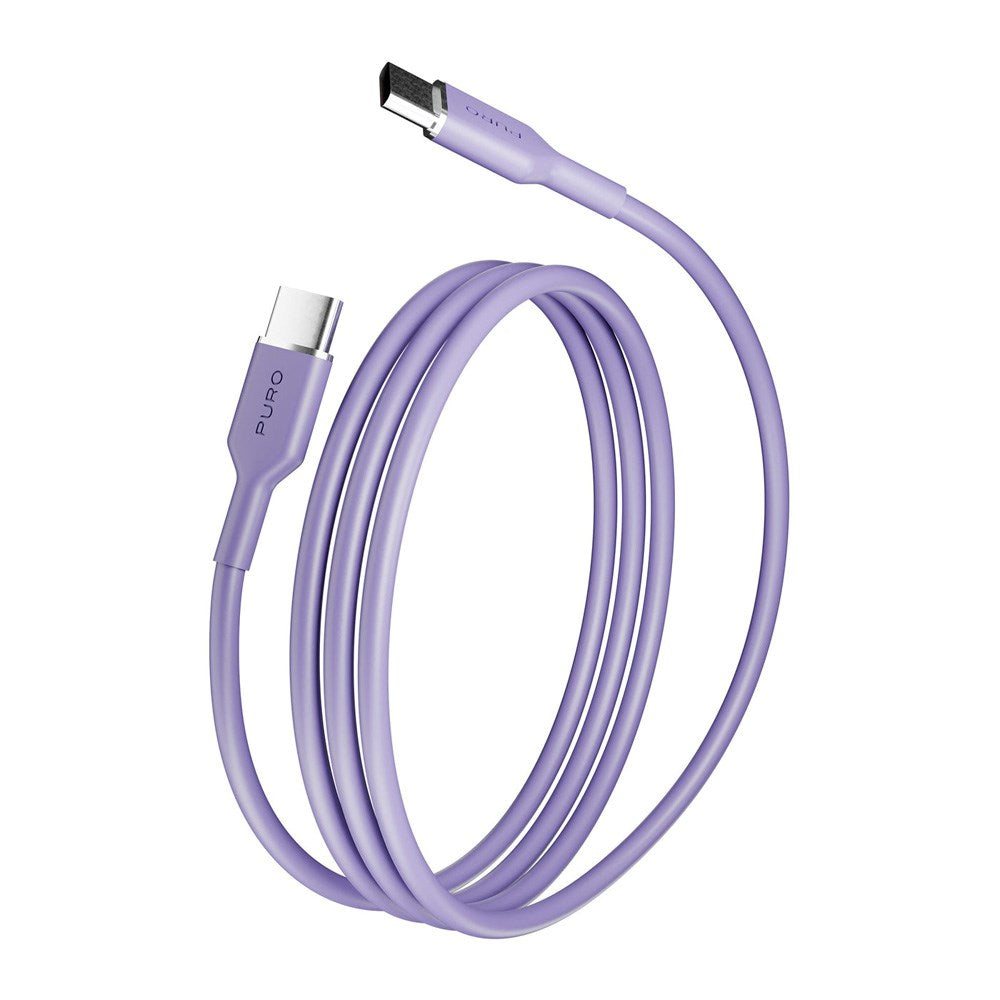 Puro ICON USB-C til USB-C Kabel m. 25W - 1.5m - Lilla