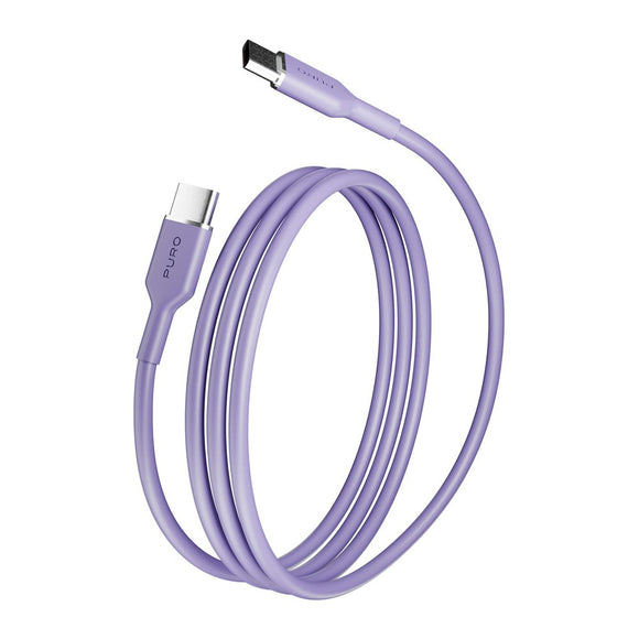Puro ICON USB-C til USB-C Kabel m. 25W - 1.5m - Lilla