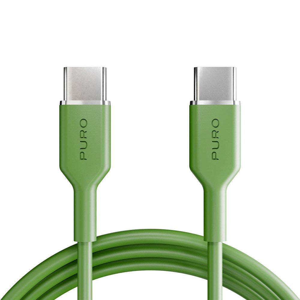 Puro ICON USB-C til USB-C Kabel m. 25W - 1.5m - Grøn