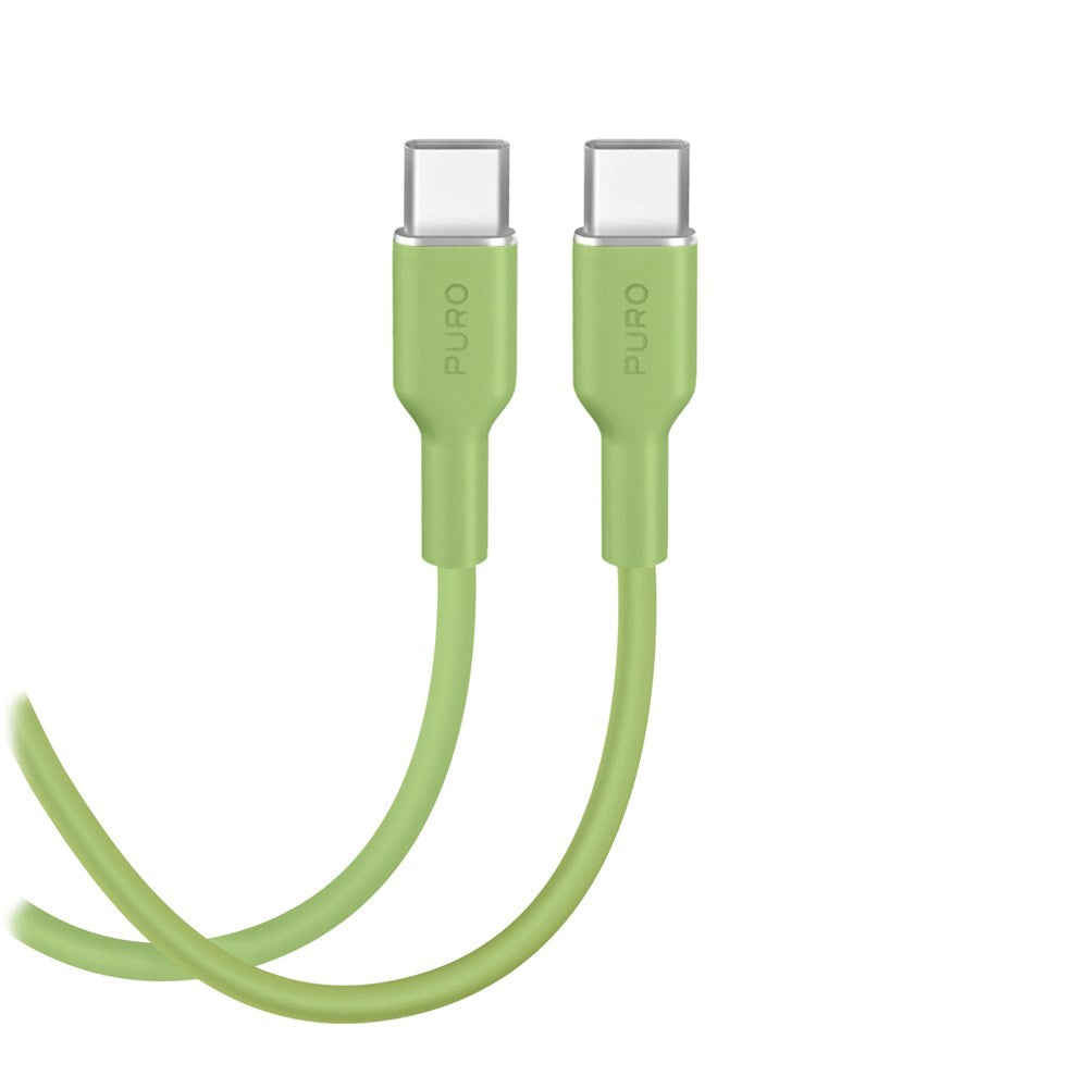 Puro ICON USB-C til USB-C Kabel m. 25W - 1.5m - Grøn