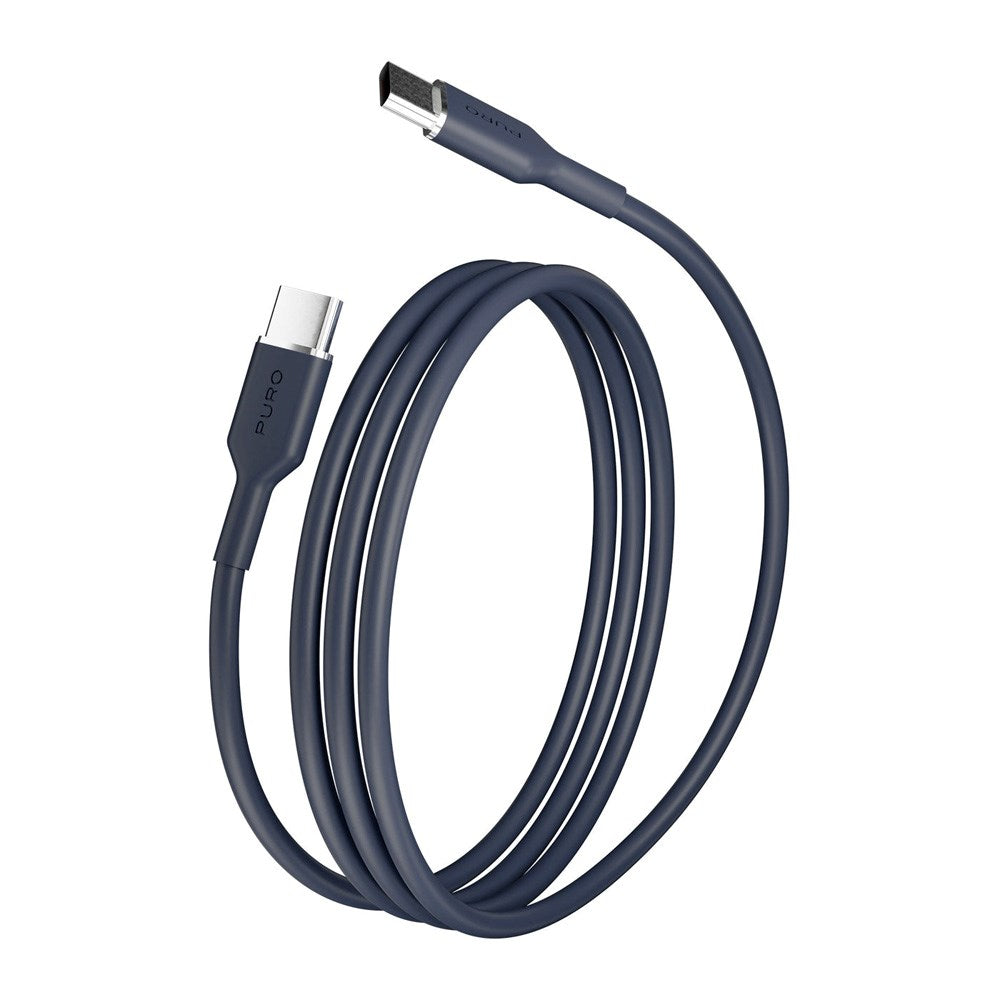 Puro ICON USB-C til USB-C Kabel m. 25W - 1.5m - Mørkeblå