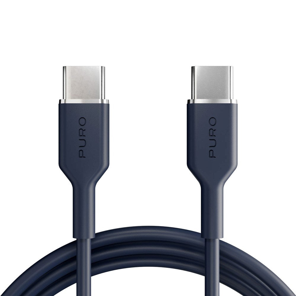 Puro ICON USB-C til USB-C Kabel m. 25W - 1.5m - Mørkeblå