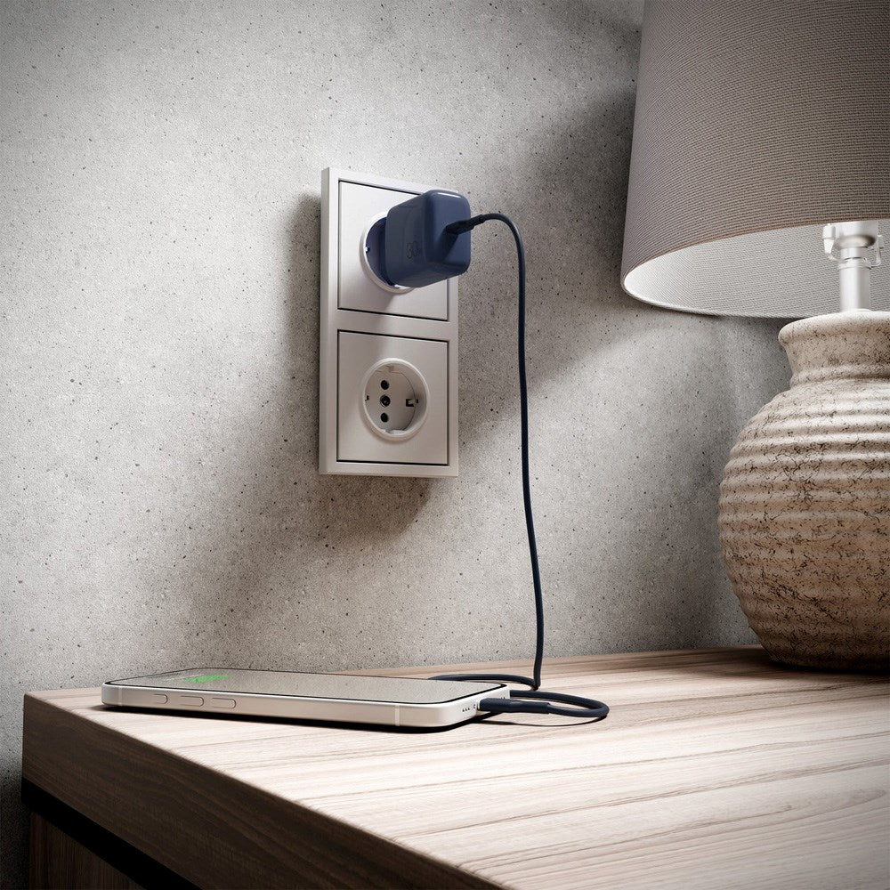 Puro ICON USB-C til USB-C Kabel m. 25W - 1.5m - Mørkeblå