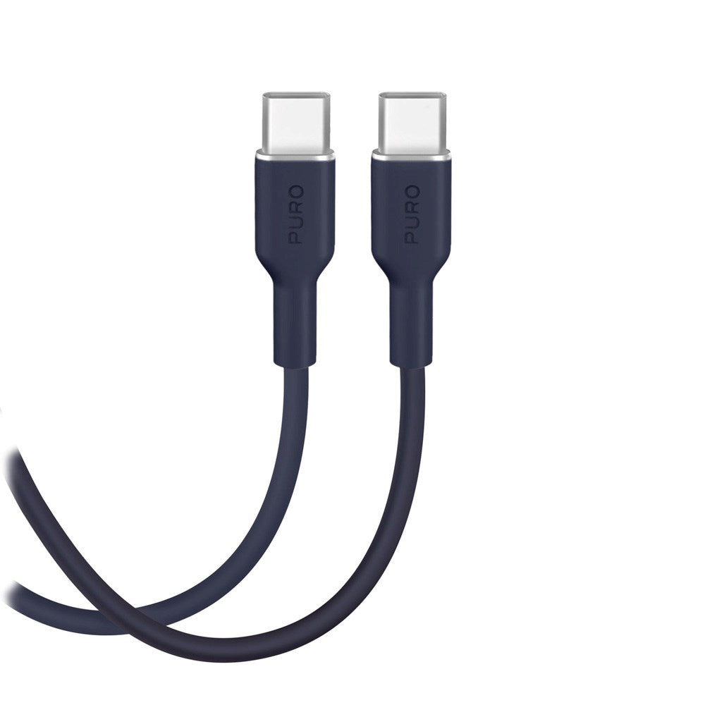 Puro ICON USB-C til USB-C Kabel m. 25W - 1.5m - Mørkeblå