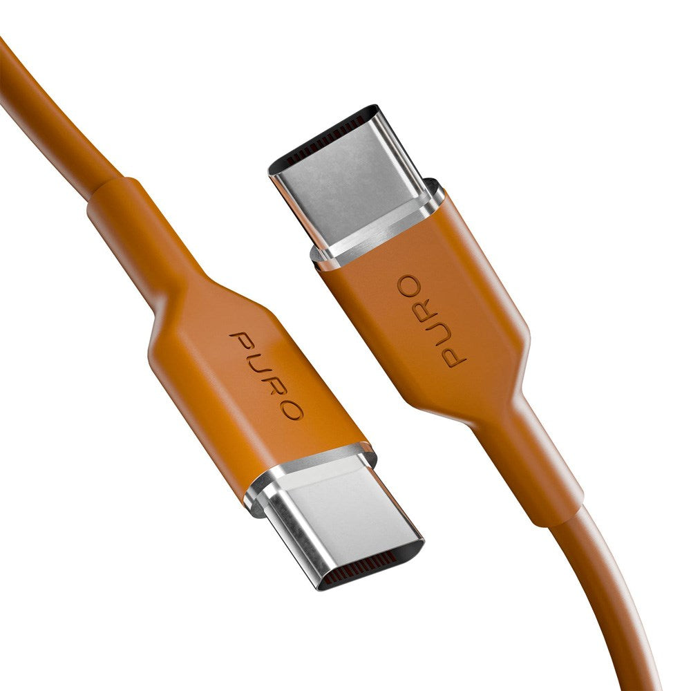 Puro ICON USB-C til USB-C Kabel m. 25W - 1.5m - Orange