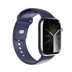 Apple Watch (42/44/SE/45/46/49mm) Puro ICON Silicone Urrem - Crown Blue