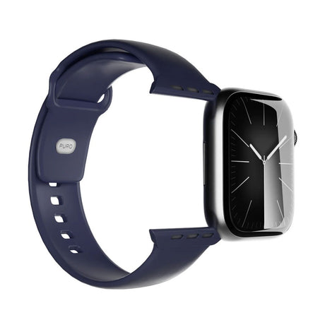 Apple Watch (42/44/SE/45/46/49mm) Puro ICON Silicone Urrem - Crown Blue