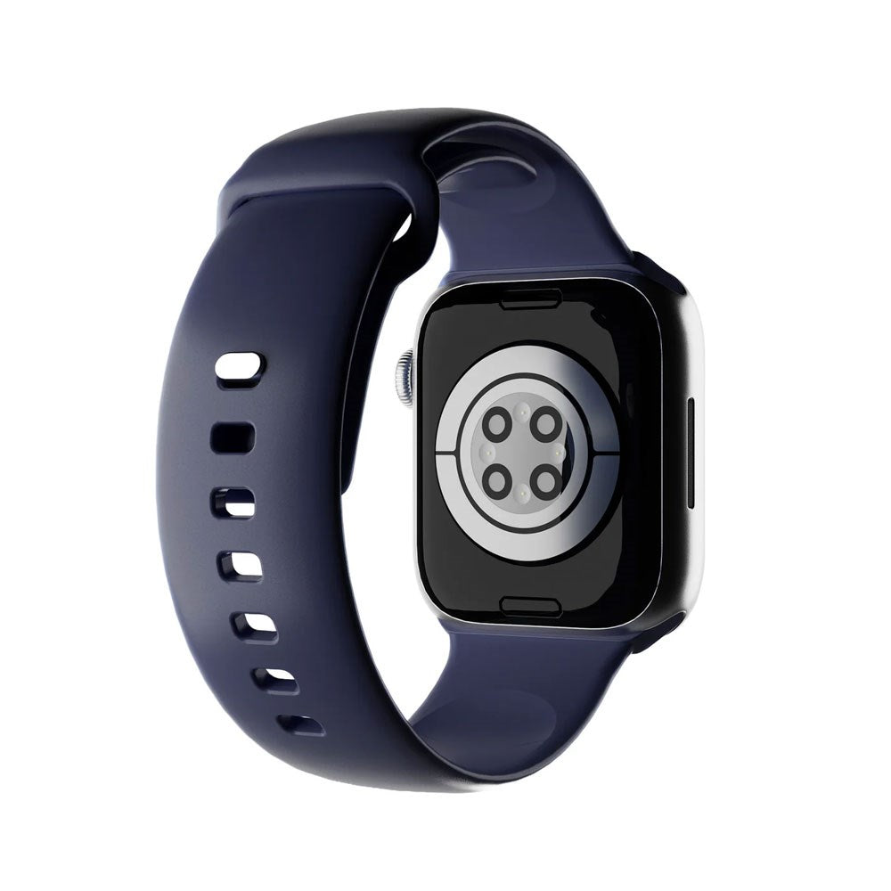 Apple Watch (42/44/SE/45/46/49mm) Puro ICON Silicone Urrem - Crown Blue
