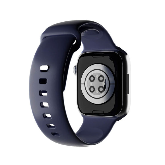 Apple Watch (42/44/SE/45/46/49mm) Puro ICON Silicone Urrem - Crown Blue