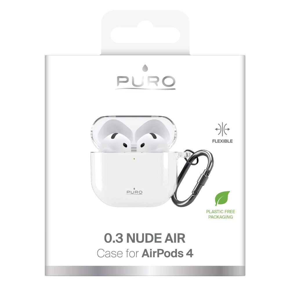 Apple AirPods (4. Gen.) PURO NUDE Ultra Slim Cover 0.3mm - Gennemsigtig
