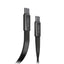 SBS 60W Fladt USB-C til USB-C Kabel - 1m - Sort