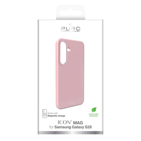 Samsung Galaxy S26 PURO ICON MAG Silikone Cover - MagSafe Kompatibel - Lyserød