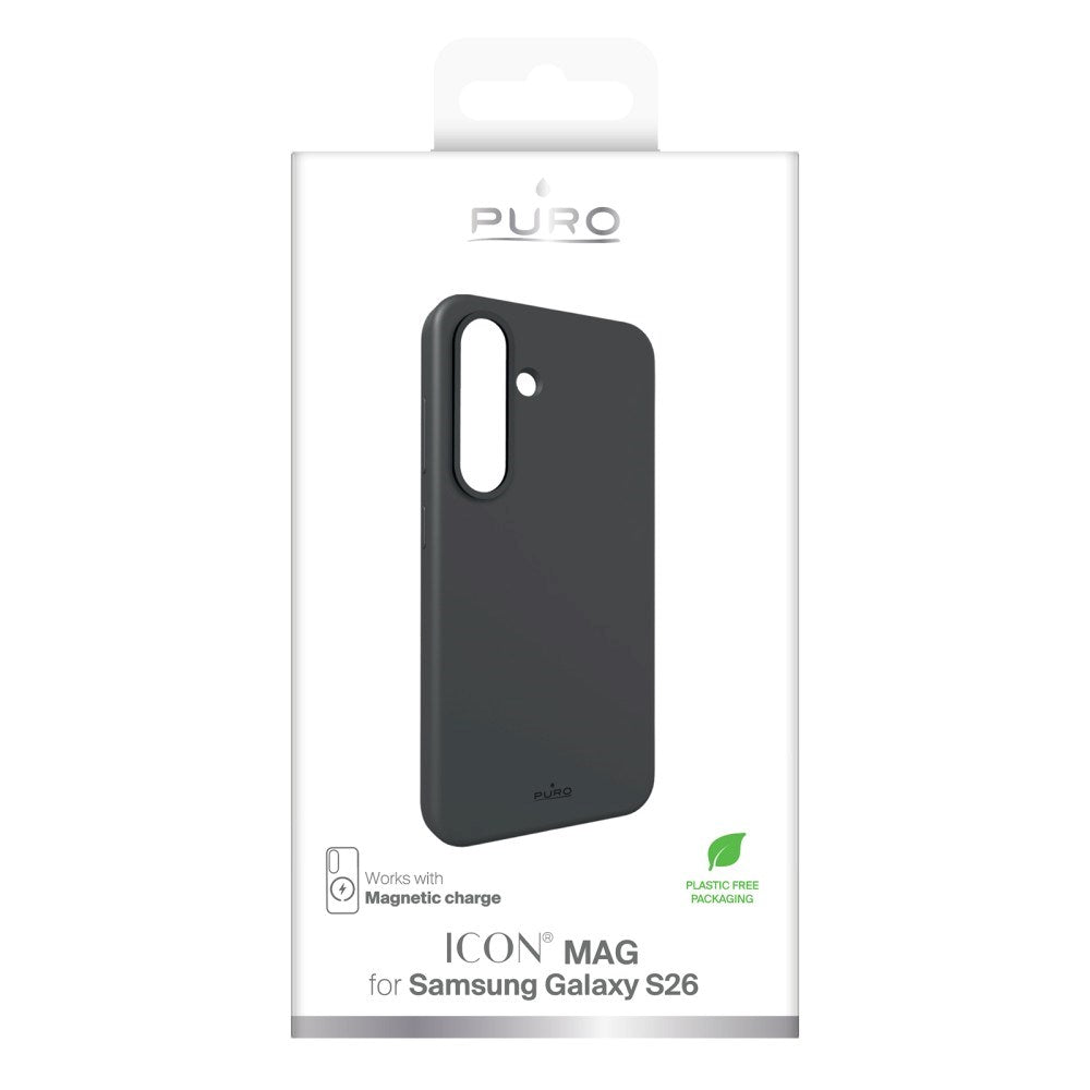 Samsung Galaxy S26 PURO ICON MAG Silikone Cover - MagSafe Kompatibel - Sort