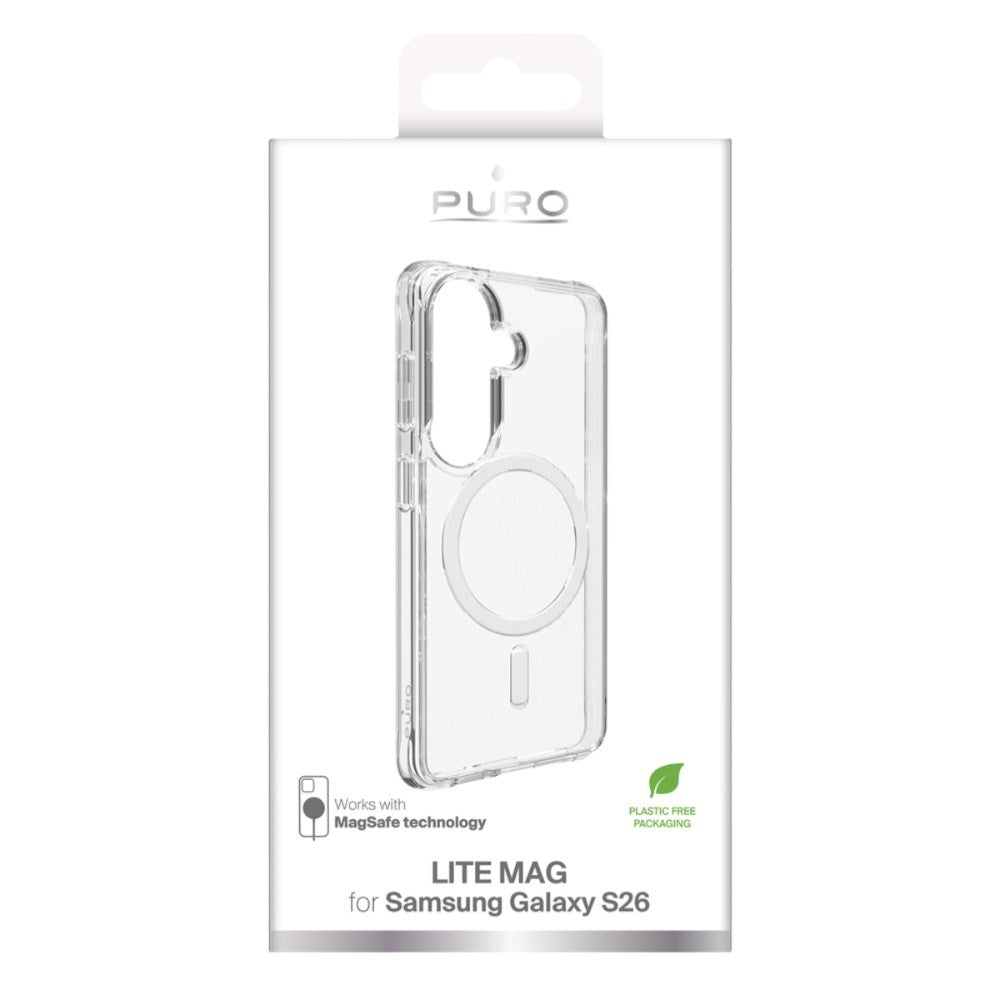 Samsung Galaxy S26 PURO LITE MAG Hybrid Cover - MagSafe Kompatibel - Gennemsigtig