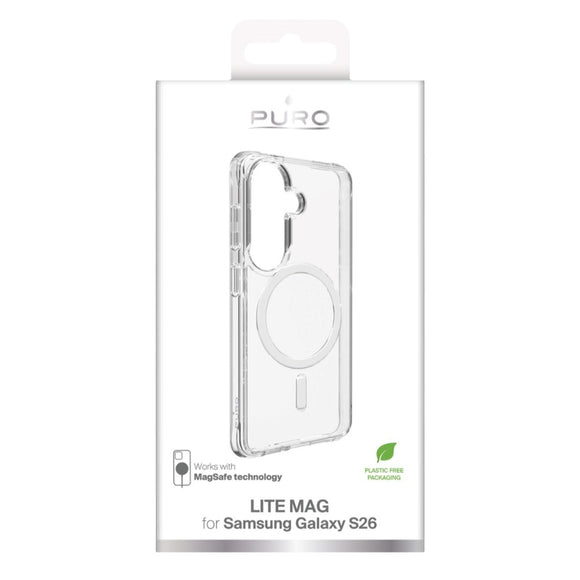 Samsung Galaxy S26 PURO LITE MAG Hybrid Cover - MagSafe Kompatibel - Gennemsigtig