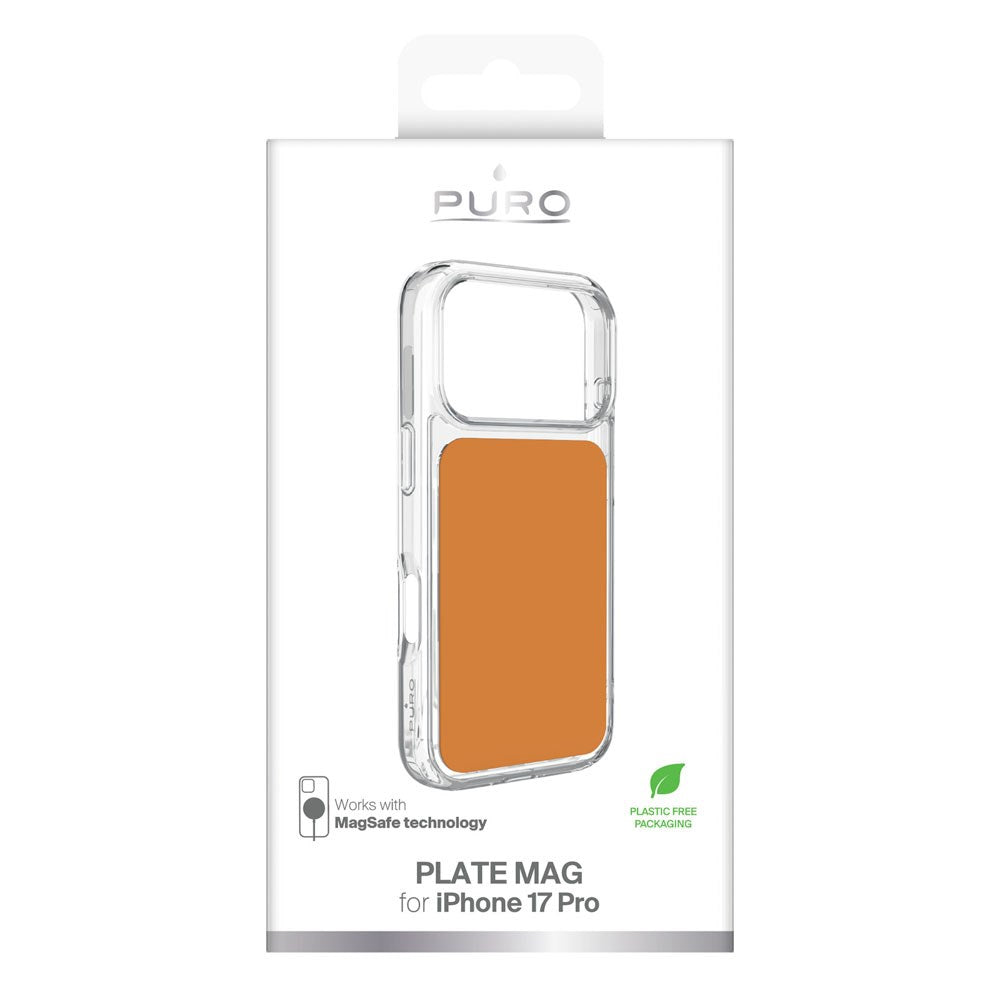 iPhone 17 Pro PURO Clear Mag Cover - Gennemsigtig / Orange